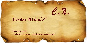 Czeke Niobé névjegykártya